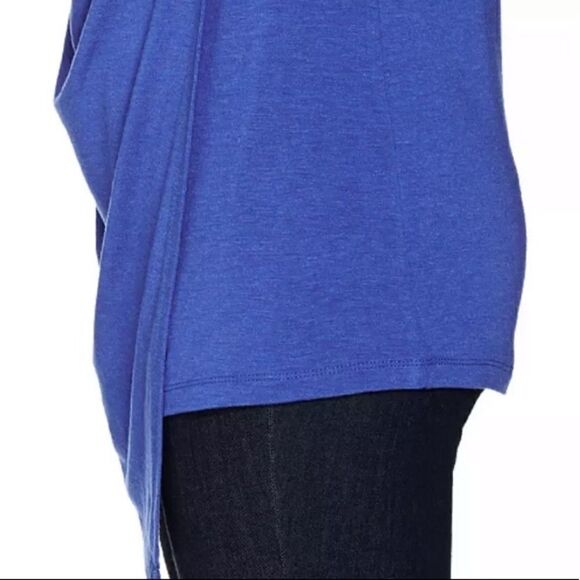 H by Halston Gray Wrap Front Cowl Neck Knit Top - Picture 7 of 7